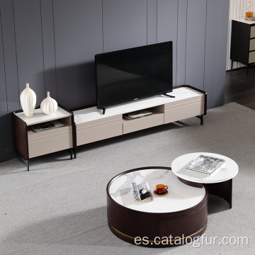 Mesa auxiliar de madera de la mesa de centro del soporte de la TV de los muebles de sala de estar modernos para el minimalismo